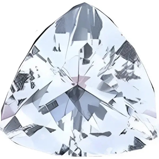 Topaze blanche naturelle trilliant a facettes 9 mm 2.30 carats