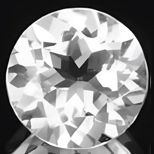 Topaze blanche ronde a facettes 10 mm 4.00 carats