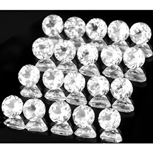 Topaze blanche ronde a facettes 6 mm 1.00 carat