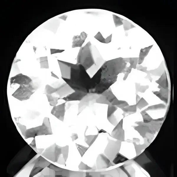 Topaze blanche ronde a facettes 8 mm 2.25 carats