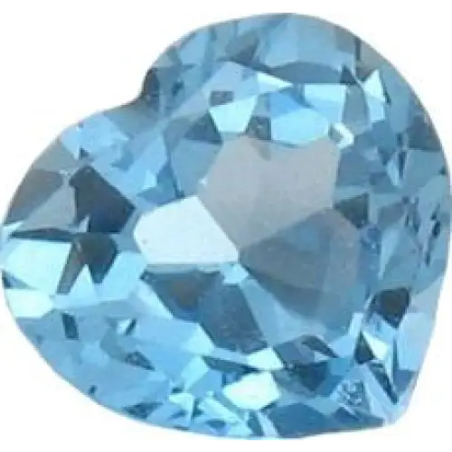 Topaze bleu ciel coeur a facettes 5 mm 0.60 carat