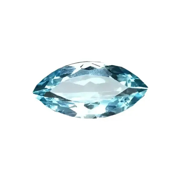 Topaze bleu ciel marquise a facettes 12x6 mm 1.92 carats