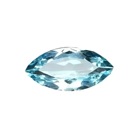 Topaze bleu ciel marquise a facettes 12x6 mm 1.92 carats