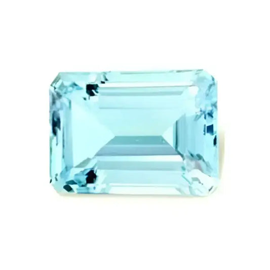 Topaze bleu ciel octogonale 12x10 mm 7.10 carats