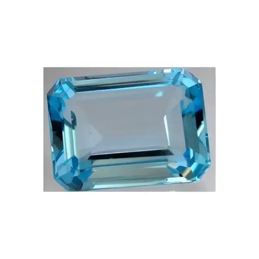 Topaze bleu ciel octogonale 25.06x18.13x9.29 mm 44.51 carats avec certificat