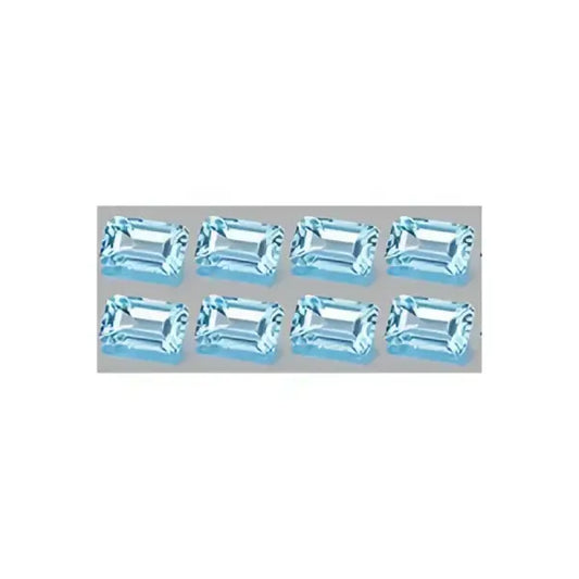 Topaze bleu ciel octogonale 6x4 mm 0.73 carat