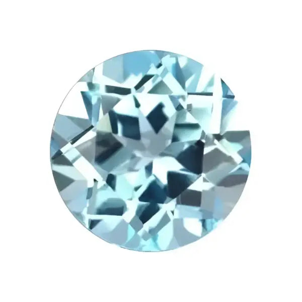 Topaze bleu ciel ronde a facettes 4 mm 0.29 carat