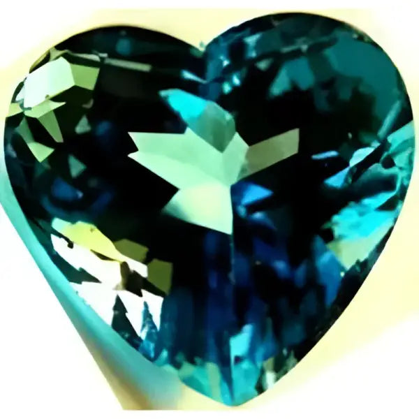 topaze bleu suisse coeur a facettes 15 mm 13.00 carats