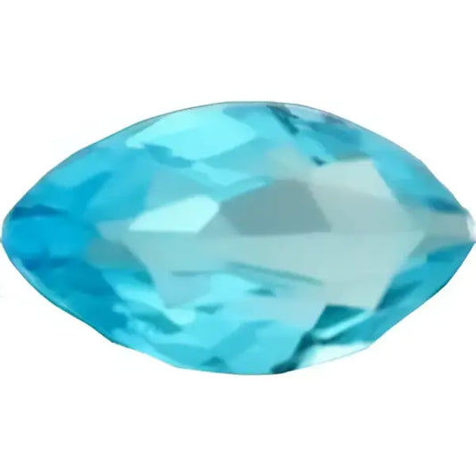 Topaze bleu suisse marquise a facettes 12x6 mm 2.18 carats