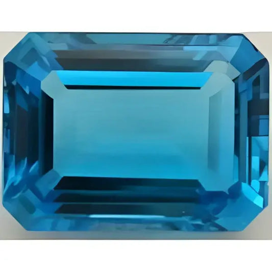 Topaze bleu suisse octogonale 18x13 mm 14.00 carats