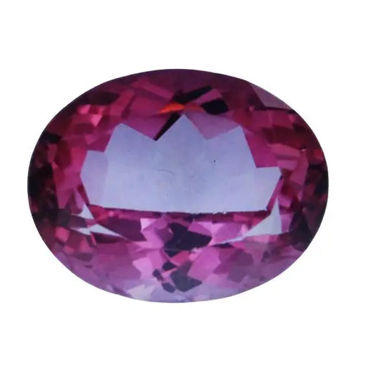 topaze rose ovale 11x9 mm