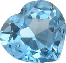 Topaze bleu ciel coeur a facettes 5 mm 0.60 carat