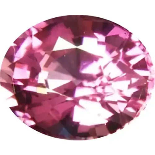 Tourmaline rose ou rubellite ovale a facettes 6x4 mm 0.42 carat
