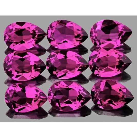 Tourmaline rose ou rubellite poire a facettes 4x3 mm 0.13 carat