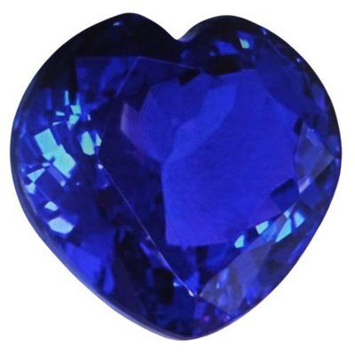 Saphir synthétique verneuil taille Coeur à facettes de 6x6 mm 0.85 carat
