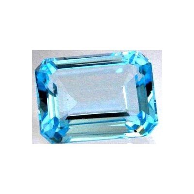 Topaze bleu ciel octogonale 25.10x17.97x11.58 mm 53.05 carats avec certificat