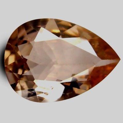 Topaze champagne poire 17.90x12.90x8.20 mm 12.55 carats avec certificat