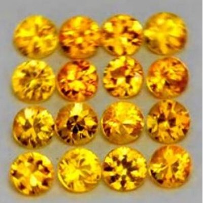 Saphir jaune naturel rond 2.5x2.5 mm 0.09 carat