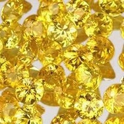Saphir jaune naturel rond 3x3 mm 0.13 carat