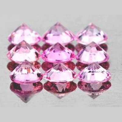 Saphir rose naturel rond 3x3 mm 0.11 carat