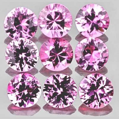 Saphir rose naturel rond 3x3 mm 0.11 carat